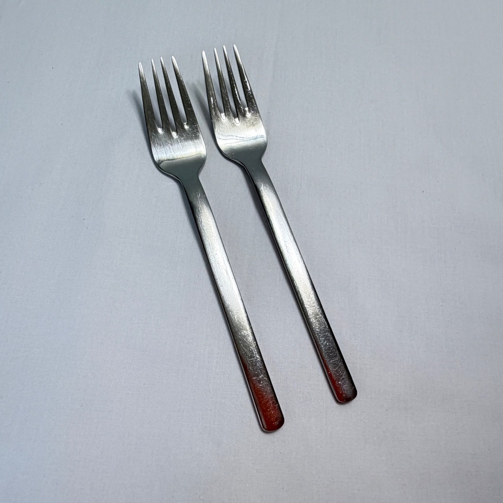 2 x WMF Reno Salad Forks 6-7/8 Inch Stainless Steel Flatware Korea MCM